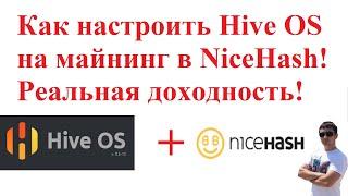 Как настроить Hive OS на майнинг в NiceHash! Реальная доходность!