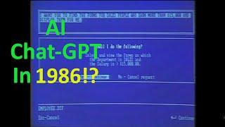 Early AI Chat-GPT in 1986!? Glimpse of AI in 1986