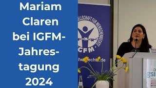 Mariam Claren -  Länderbericht Iran auf IGFM-Jahrestagung 2024