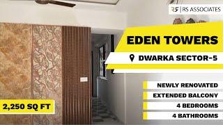 Luxury 4 BHK Society Flats In Dwarka | Eden Towers Apartments | Sector-5, Dwarka