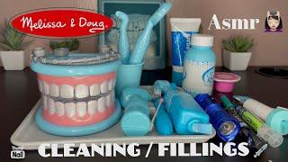 ASMR | Dental Clean and Fillings ! - Melissa & Doug Super Smile Dental Kit