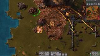 Factorio - Fire attack on alien base