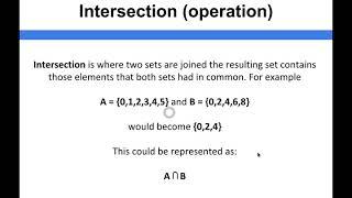 Algorithms - Intersection operation