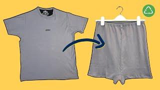 Easy DIY Tutorial   How to Make Shorts from a T Shirt.