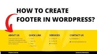 How to create footer in wordpress? | Elementor page builder | Header and footer Plugin 