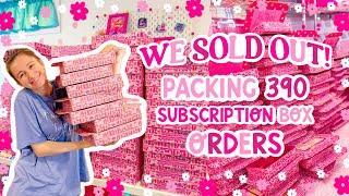 WE SOLD OUT!  Packing 390 Subscription Box Orders 🩷 SMALL BUSINESS STUDIO VLOG