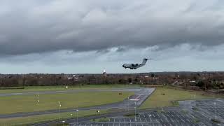 Royal Air Force Airbus A400M on approach at London Southend Airport