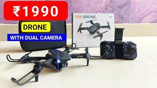 E88 Pro 2024 New Version  Unboxing and camera testing Best drone under 2000 How to fly drone