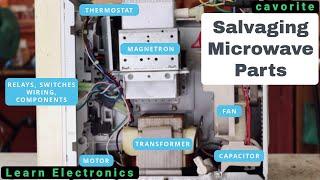 Safely salvaging parts from an old microwave!