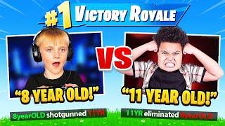 8 YEAR OLD vs 11 YEAR OLD (Fortnite 1v1)