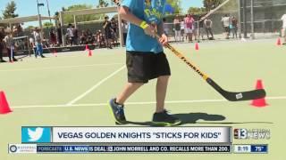 Golden Knights 'Sticks for Kids' teaching kids hockey