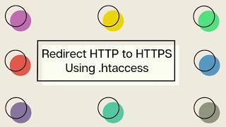 How to redirect HTTP to HTTPS Using .htaccess