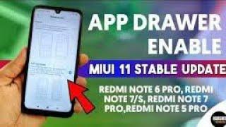 Enable app drawer in miui 11 , latest updates , support on all mi phone , app drawer like poco phone