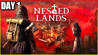 Day 1 in This New Medieval Survival Game - Nested Lands Gameplay