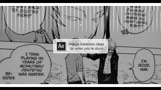 manga transitions + project file | after effects!