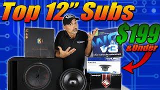 Best 12" Car Audio Subwoofer $199 or less JL Audio, Rockford Punch, Kicker, Alpine, Memphis, Sundown