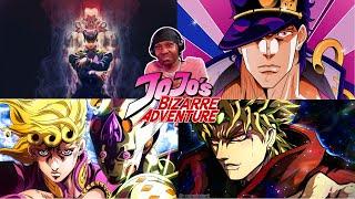 Non JoJo Fan Reacts - To JoJo Bizarre Adventure All Openings 1-9.99 - Anime OP Reaction