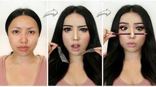 I followed VIRAL ASIAN MAKEUP TRANSFORMATIONS!!!