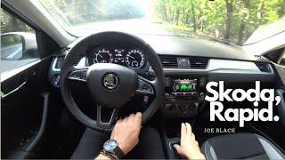 Skoda Rapid 1.0 TSI 70 kW (95 HP) | 4K POV Test Drive #100 Joe Black