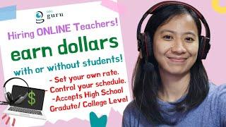 EARN DOLLARS WITH OR WITHOUT STUDENTS I HIGH SCHOOL GRADUATES OR COLLEGE LEVEL ONLINE TEACHING JOB