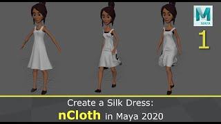 nCloth in Maya 2020: Create a Silk Dress (1/2)