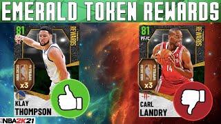 FIRST LOOK AT THE EMERALD TOKEN REWARD CARDS IN NBA 2K21 MyTEAM! WHICH PLAYERS ARE WORTH IT?