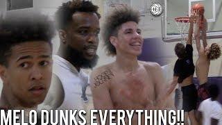 LaMelo Ball SHUTS DOWN THE GYM!! DUNKS on JesserTheLazer!! YouTubers vs Lamelo Ball