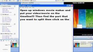 How to split a video in windows movie maker