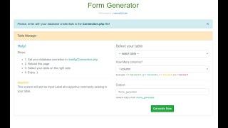 PHP - Form Generator 2.0