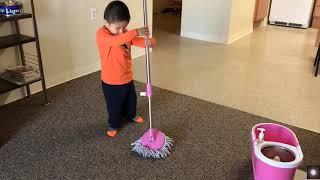 Grandma’s Little Helper - Toddler Sweeping the Floor