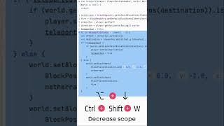 Useful IntelliJ shortcuts: scoped selection