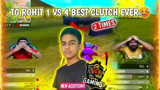 TG ROHIT 1 V 4 CLUTCH  2 TIME IN ONE MATCH | TG ROHIT 1 VS 4 CLUTCH | TG ROHIT | TG ROHIT FF |