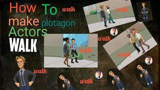 How to make plotagon characters/actors walk 2021.