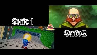 Sonic movie 1 vs Sonic movie 2 end credits comparison