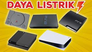 Konsumsi DAYA LISTRIK Semua Konsol Sony PlayStation Berapa WATT⁉️ PS1 Sampai PS5‼️