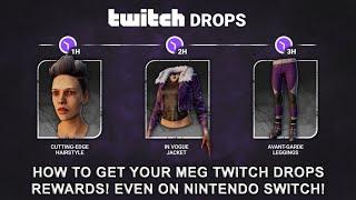 Dead By Daylight| Meg's Twitch Drops Rewards! How to get them even on Nintendo Switch!