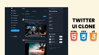 Twitter UI Clone using HTML, CSS | From Scratch | The WebFix