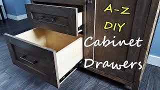 Beginners guide to Drawers. Measure, cut, assemble, mount, finish. No jig method