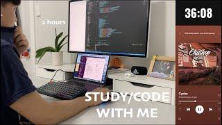 Study/Code with me w/ lofi music [2 hours real time]