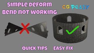 Simple Deform Bend Not Working fix
