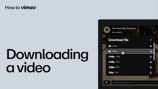 How to download a video on Vimeo