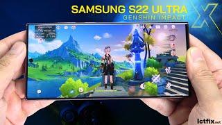 Samsung Galaxy S22 Ultra Genshin Impact Gaming test 2024 | Snapdragon 8 Gen 1