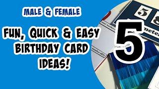 5 Fun & Easy Birthday Cards!! USE YOUR STASH!