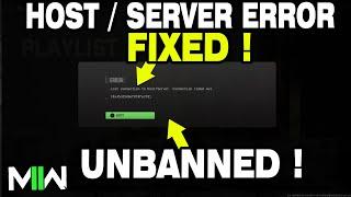 MW2  FIX HOST/SERVER ERROR FIX Host Server Error Easy Fix Modern Warfare 2 Host / Server Bug FIX MW2