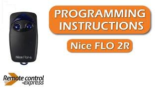 Programming my remote Nice FLO2R