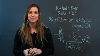 How to Get the Percent of Discount if You Know the Sale and Retail Price : Math Measurements