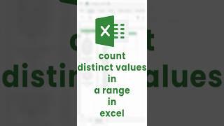 How to Count distinct values in a range in Excel with Unique Function? #shorts #excel