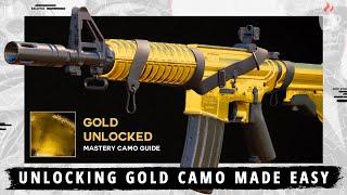 Black Ops Cold War: The SECRETS To UNLOCKING GOLD Camo Made EASY (Mastery Camo Guide)