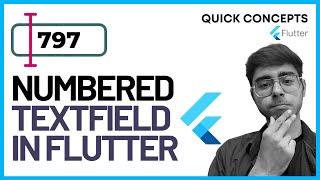 Take only Number Input in Flutter TextField!