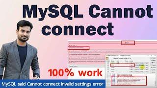 MySQL said Cannot connect invalid settings error | XAMPP phymyadmin